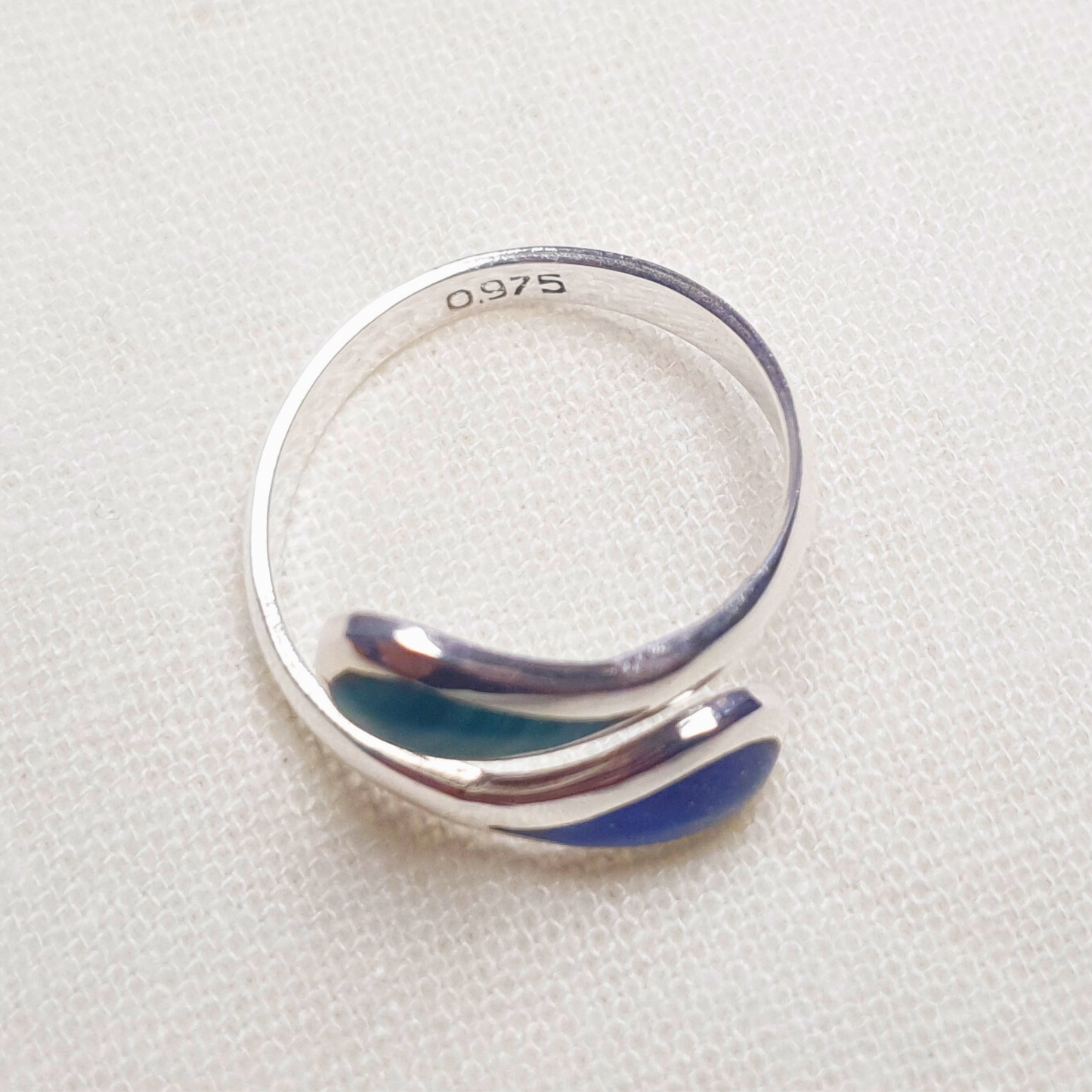 Anillo Gota doble Lapislázuli - Malaquita