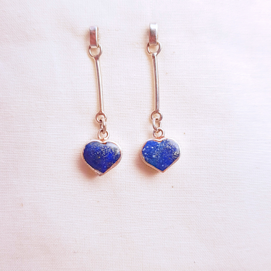 Aros colgantes corazón reversible